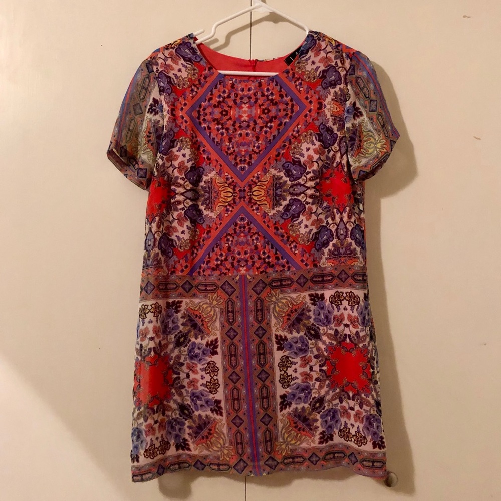 Print shift dress